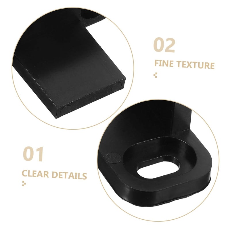 Black Iron Sliding Barn Door Floor Guide Hardware Set For Closet Pocket Door - Image 3